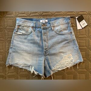 RE/DONE 90s low slung short - aged indigo destroy NWT